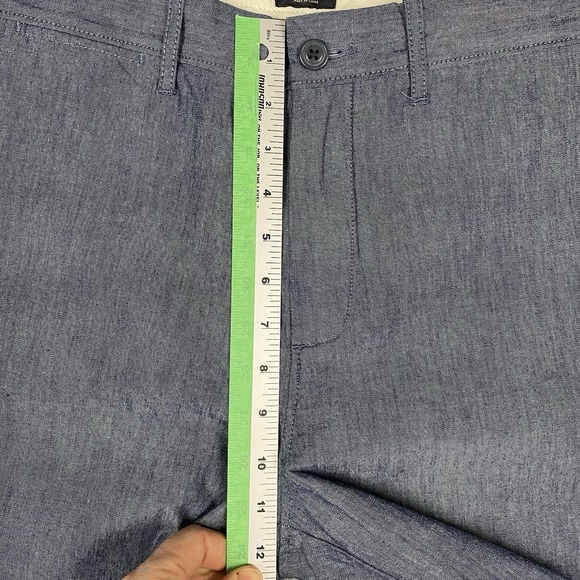 J Crew 770 Straight Fit Blue Chambray Chino Pants Mens 34 x 30 Mid Rise Stretch - Picture 9 of 10
